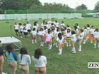 Subtitled bottomless בחוץ יפן schoolgirls assembly
