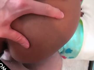 Fine ass Choco slut banged from behind in POV