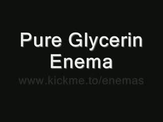Pure glycerin memasukkan cairan ke anus (enema discipline)