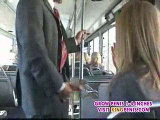 guy, blowjob, bus