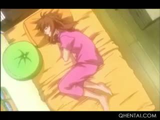 Excited Hentai Beauty Touches Her Horny Pussy In Bed