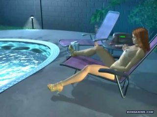 Geil 3d hentai aquaman fondles een rondborstig hottie