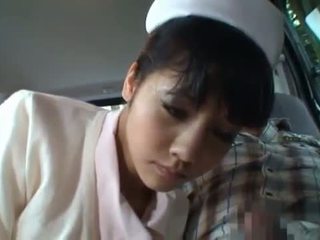 Sexy Japanese Nurse Blows