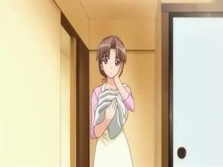 性感 女孩 在 an apron tries 一 dp 他媽的