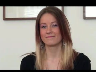 A pretty hungarian girl with tight fit body does a casting
