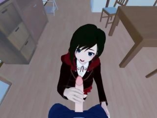 POV fucking Ruby Rose before giving her a doggystyle creampie&period; RWBY Hentai&period;