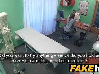 Fake Hospital Sexy reporter gets to the point with blowjob and hard sex