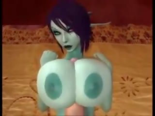 3D Elf Huge Tits: Titty Fucking Porn Video aa