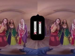 Vrcosplayx Halloween Foursome With Brutal Witches Hocus Pocus a Xxx