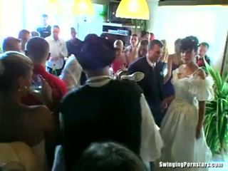 Wedding sluts are fucking in public