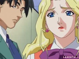 Blonde Hentai Babe Gets Fucked By Two Guys