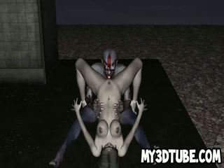 Foxy 3D cartoon zombie babe getting fucked hard