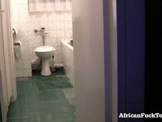 ร่วมเพศ ร้อน แอฟริกัน หญิง ใน the ห้องน้ำ, โป๊ d3