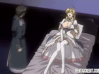 Blonde hentai babe gets fucked by tentacles