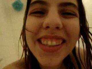 Szexi tini lány selfvideo nál nél fürdőszoba