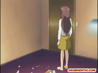 Slutty manga modell lány -val hatalmas cicik gets assfucked által neki brothers boyfriend